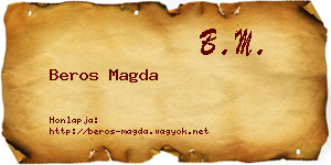 Beros Magda névjegykártya